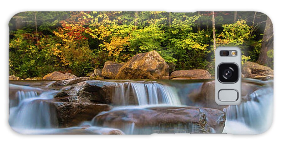 Fall Foliage Galaxy S8 Case featuring the photograph New Hampshire White Mountains Swift River Waterfall in Autumn with Fall Foliage by Ranjay Mitra