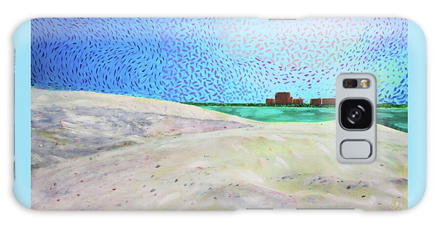 New Smyrna Beach Galaxy S8 Case featuring the painting New Smyrna Beach As Seen From A Dune On Ponce Inlet by Deborah Boyd