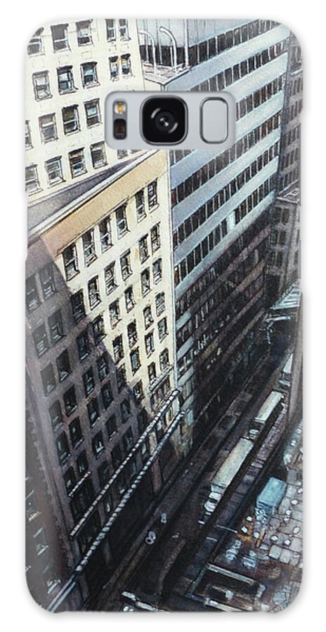 New York City Galaxy S8 Case featuring the painting New York City V by Henrieta Maneva