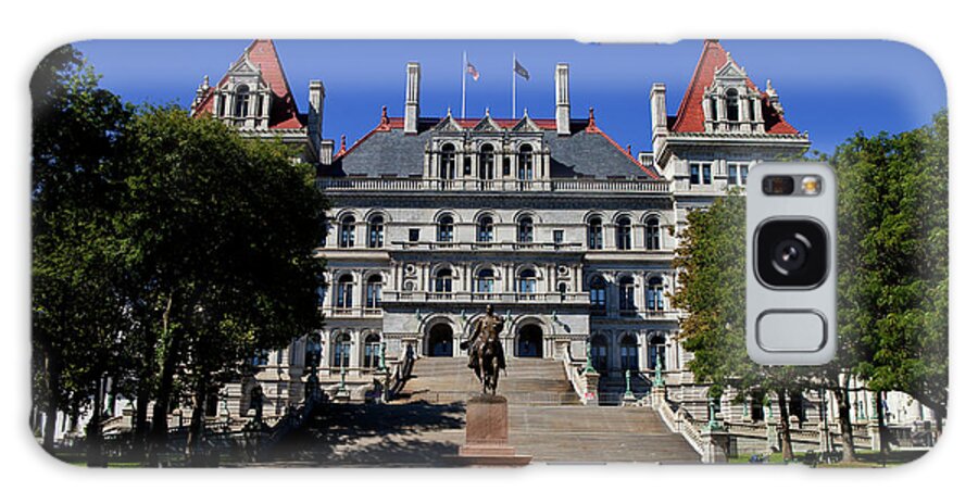 New York Galaxy Case featuring the photograph New York state capitol building by Anthony Totah