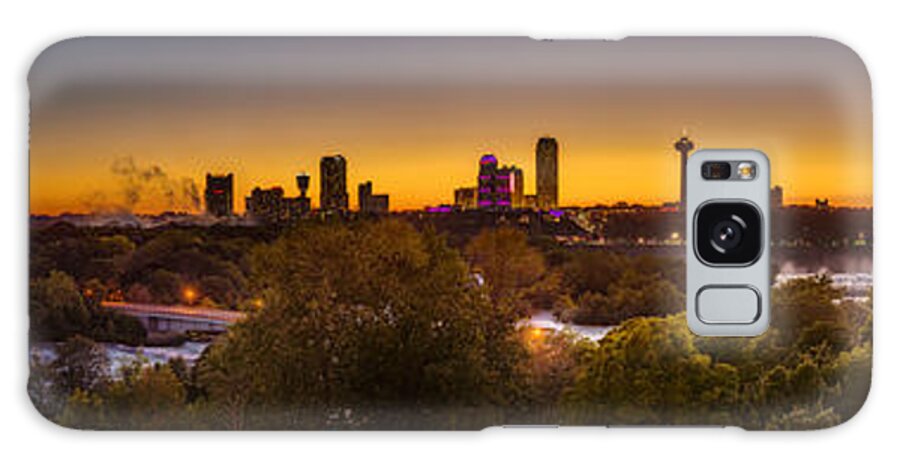 Cataract City Galaxy Case featuring the photograph Niagara Falls Twilight from the 9th Floor by Chris Bordeleau