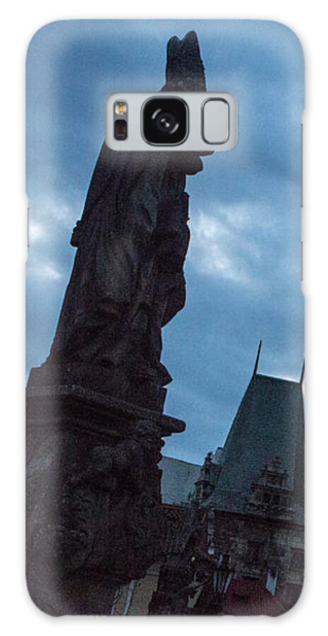 Prague Galaxy Case featuring the photograph Night along the St. Charles Bridge by Matthew Wolf