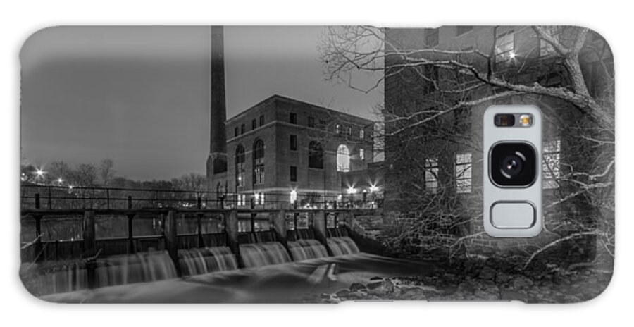 Boston Galaxy Case featuring the photograph Night at the River 2 in Black and White by Brian MacLean