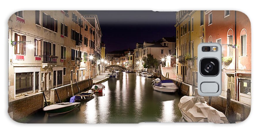 Venezia Galaxy S8 Case featuring the photograph Night Canal by Marco Missiaja