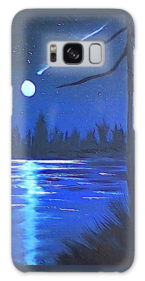 Trees Galaxy Case featuring the painting Night Scene by Brenda Bonfield