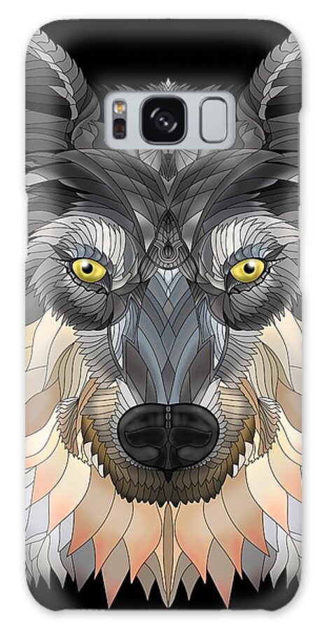 Night Wolf Galaxy Case featuring the digital art Night Wolf by Mark Taylor