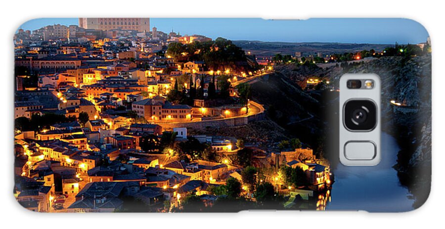 Spain Galaxy S8 Case featuring the photograph Nightfall over Toledo by Harry Spitz