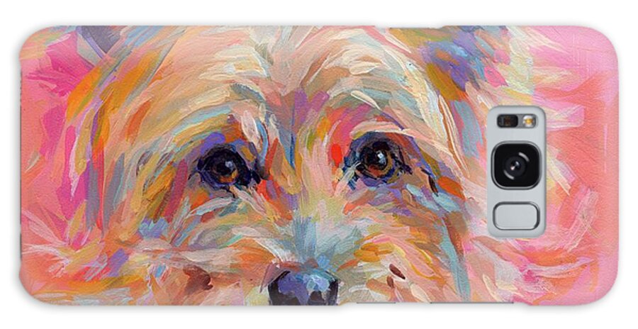 Yorkie Galaxy Case featuring the painting Nina by Kimberly Santini