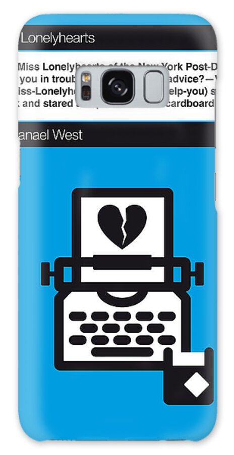 Nathanael Galaxy Case featuring the digital art No011-MY-Miss Lonelyhearts-Book-Icon-poster by Chungkong Art