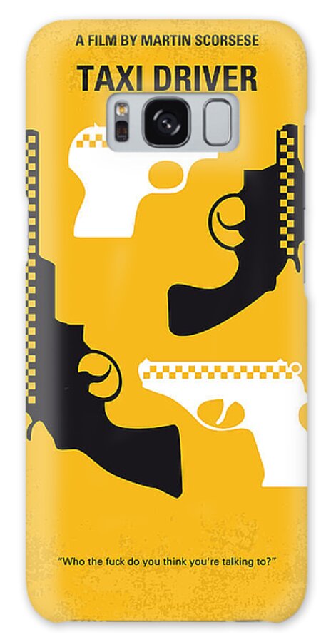 Taxi Driver Galaxy Case featuring the digital art No087 My Taxi Driver minimal movie poster by Chungkong Art