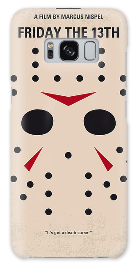 Friday The 13th Galaxy Case featuring the digital art No449 My Friday the 13th minimal movie poster by Chungkong Art