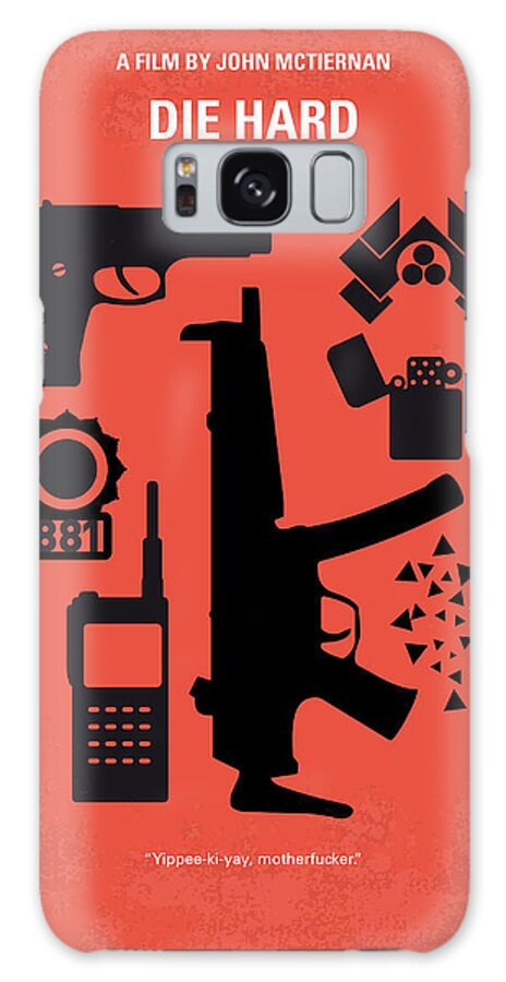 Die Galaxy Case featuring the digital art No453 My Die Hard minimal movie poster by Chungkong Art