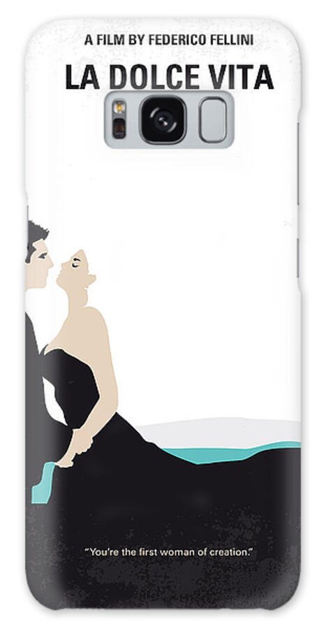 La Dolce Vita Galaxy Case featuring the digital art No529 My La dolce vita minimal movie poster by Chungkong Art