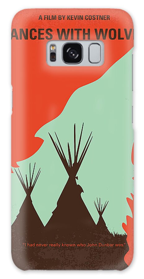Dances With Wolves Galaxy Case featuring the digital art No949 My Dances with Wolves minimal movie poster by Chungkong Art