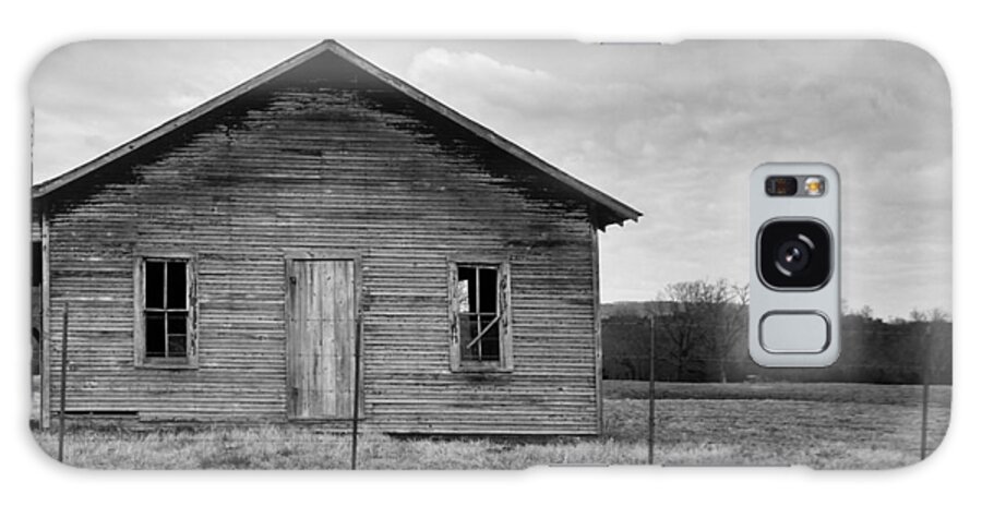 Old Farm House. Black And White. Galaxy Case featuring the photograph Nobody is home. by Mary Halpin
