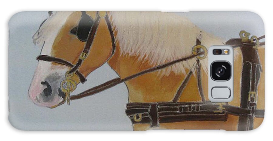Haflinger Galaxy Case featuring the painting Nordex by Kimber Butler