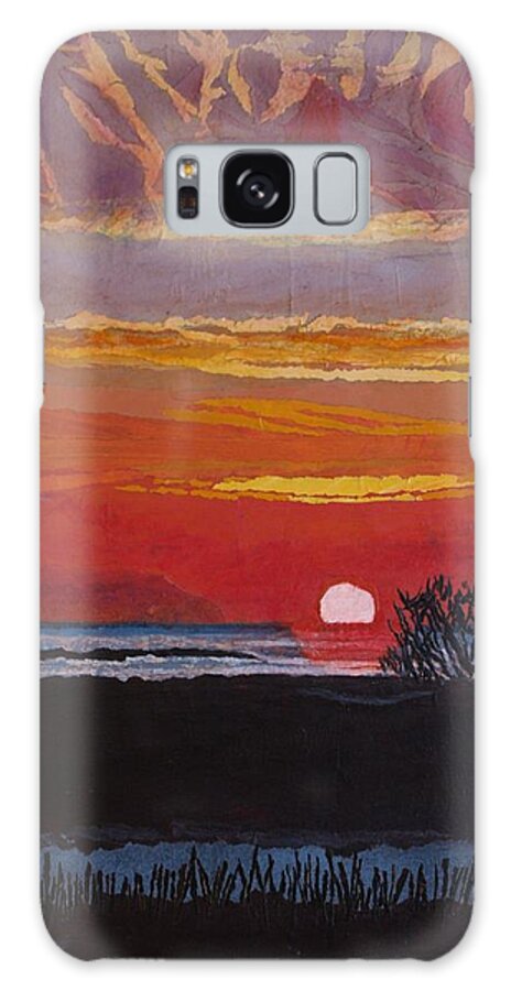 Sun Rise Galaxy Case featuring the painting North Star Sunrise by Leah Tomaino