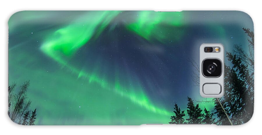 Aurora Borealis Galaxy Case featuring the photograph Northern Lights Shapeshifting by Joanne West