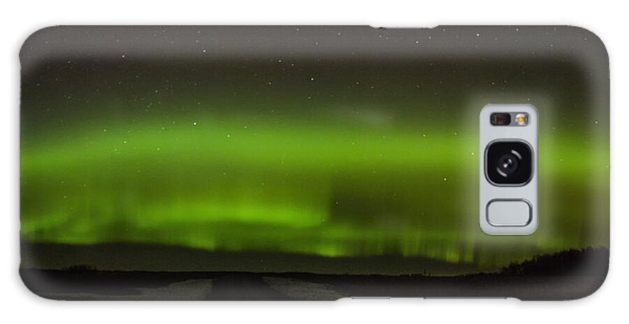 Northern Lights Galaxy Case featuring the photograph Northern Michigan Northern Lights by Peg Runyan