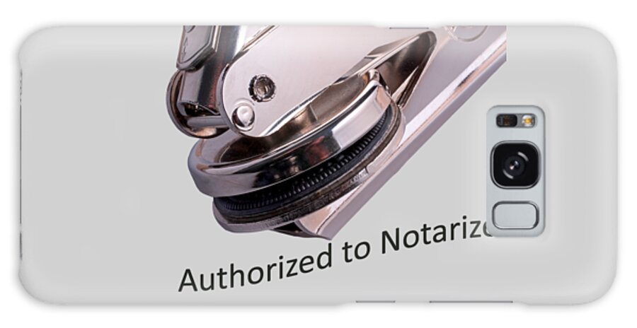 Notary Galaxy Case featuring the photograph Notary Public Slogan by Phil Cardamone