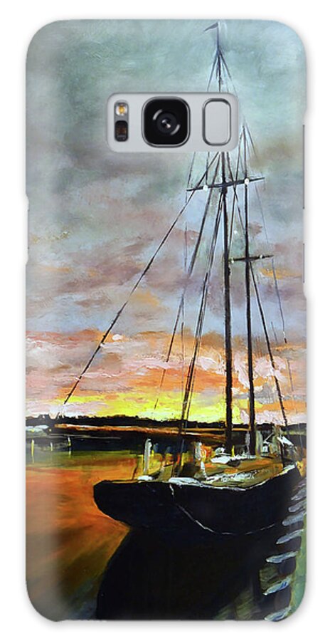 Theartistjosef Galaxy Case featuring the painting Nova Scotia's BlueNose II by Josef Kelly