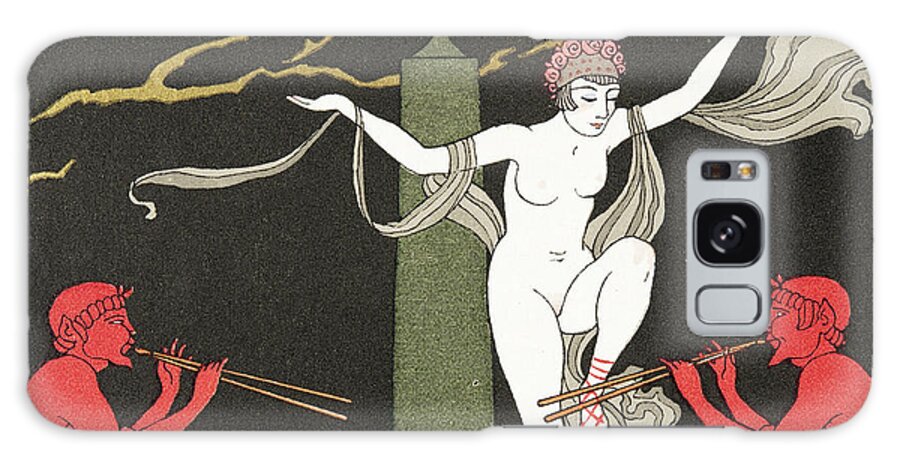 Pipes Galaxy Case featuring the painting Nude Dancer by Georges Barbier