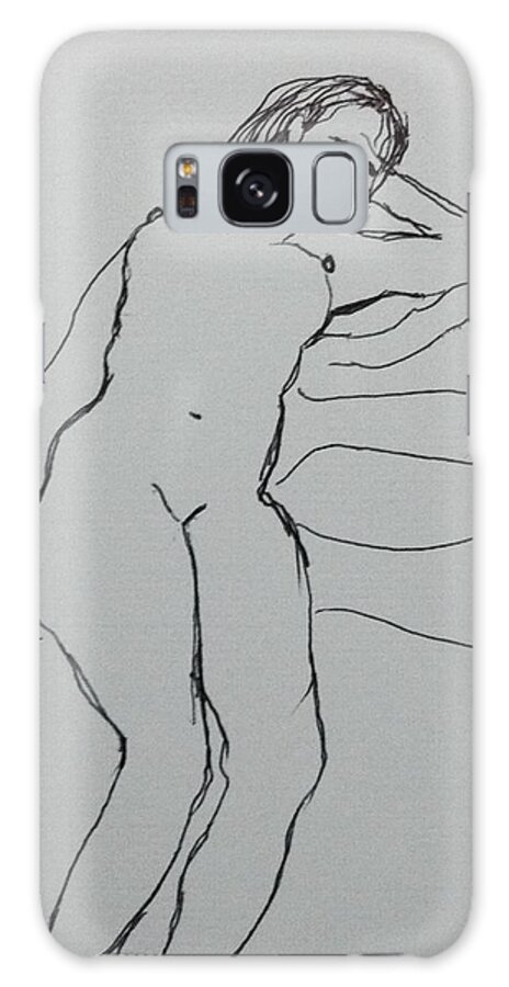 Nude Galaxy S8 Case featuring the drawing Nude study 0506 by Hae Kim
