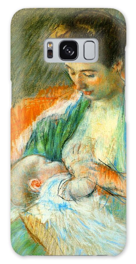 Nursing Infant 1900 Galaxy Case featuring the photograph Nursing Infant 1900 by Padre Art