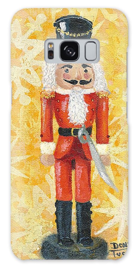 Christmas Galaxy Case featuring the painting Nutcracker by Donna Tucker