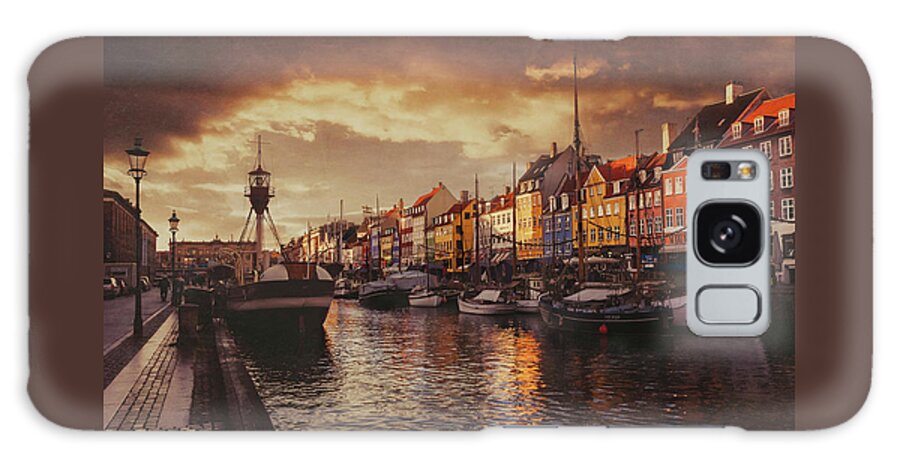 Nyhavn Galaxy Case featuring the photograph Nyhavn Sunset Copenhagen by Carol Japp