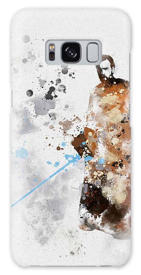 Obi Wan Kenobi Galaxy Case featuring the mixed media Obi-Wan Kenobi by My Inspiration