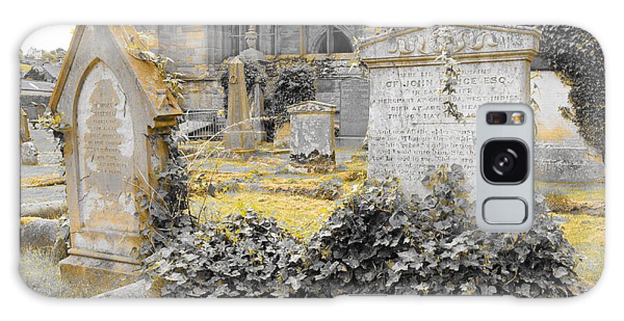 Ruins Of Melrose Abbey Galaxy S8 Case featuring the photograph Oblivion. Ivy and Golden Lichen by Elena Perelman