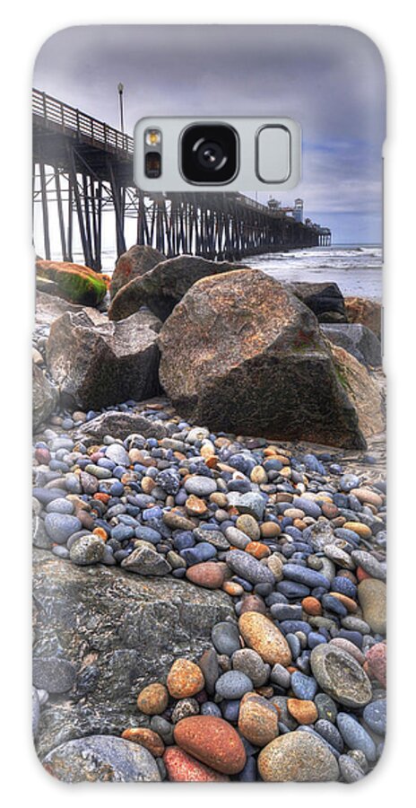 Oceanside Pier Galaxy Case featuring the photograph Oceanside Pier Rocks by Kelly Wade