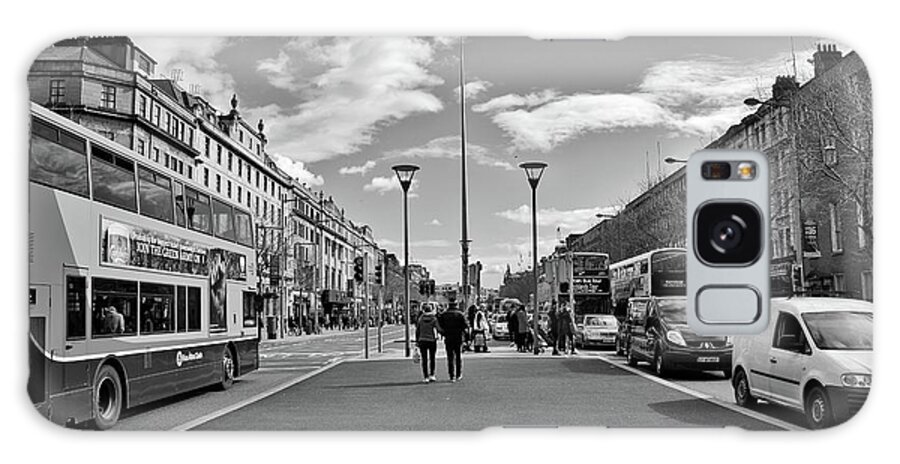 O'connell Street Galaxy Case featuring the photograph O'Connell Street in Dublin by Marisa Geraghty Photography