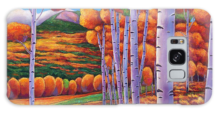 Autumn Aspen Galaxy Case featuring the painting October Enclave by Johnathan Harris