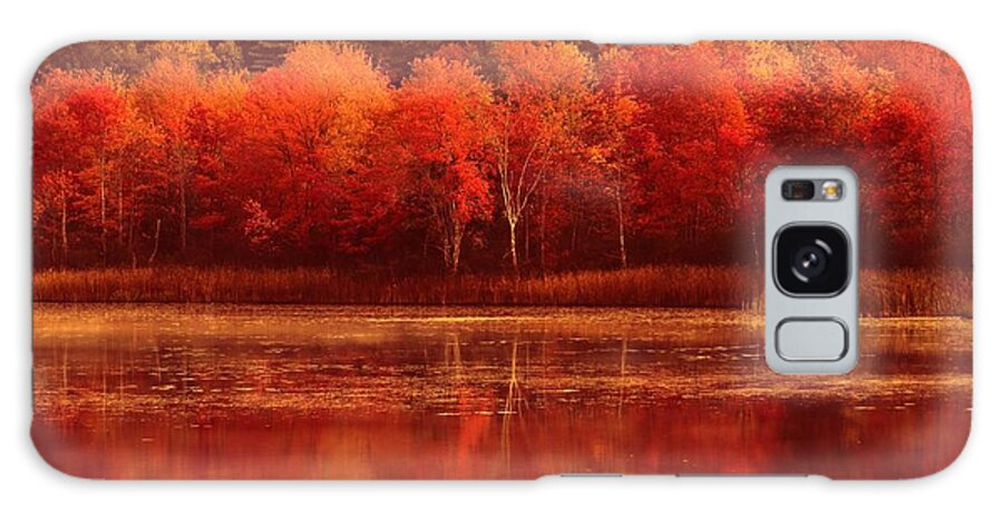 Trees Galaxy Case featuring the photograph October Trees - Enhanced by MTBobbins Photography