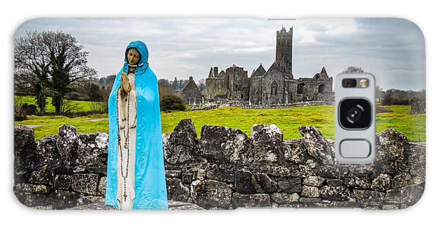 15th Century Galaxy Case featuring the photograph Official Greeter at Ireland's Quin Abbey National Monument by James Truett