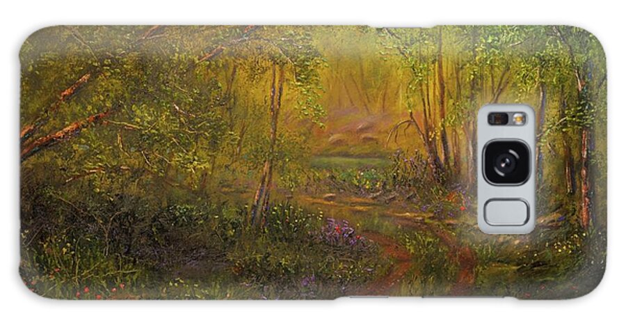 Landscape Galaxy Case featuring the painting Offroad Drive to the lake by Michael Mrozik