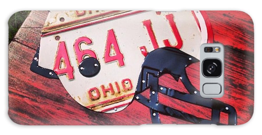 Football Galaxy Case featuring the photograph Ohio State #buckeyes #football Helmet - by Design Turnpike