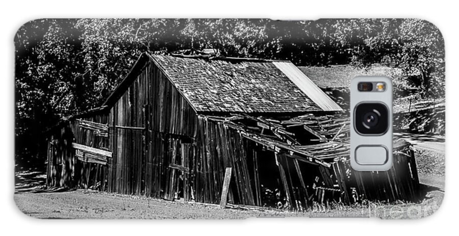 Barn Galaxy S8 Case featuring the photograph Old Barn River Road Sonoma County Black and White by Blake Webster