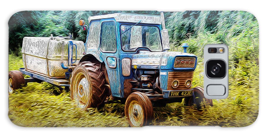 John D Williams Galaxy S8 Case featuring the photograph Old Blue Ford Tractor by John Williams