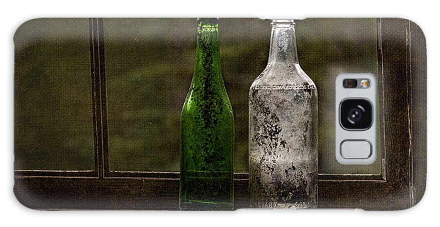 Bottles Galaxy Case featuring the photograph Old Bottles in Window by Fred Denner