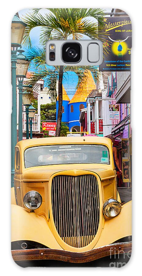 Old Galaxy Case featuring the photograph Old Car On Old Street by Diane Macdonald