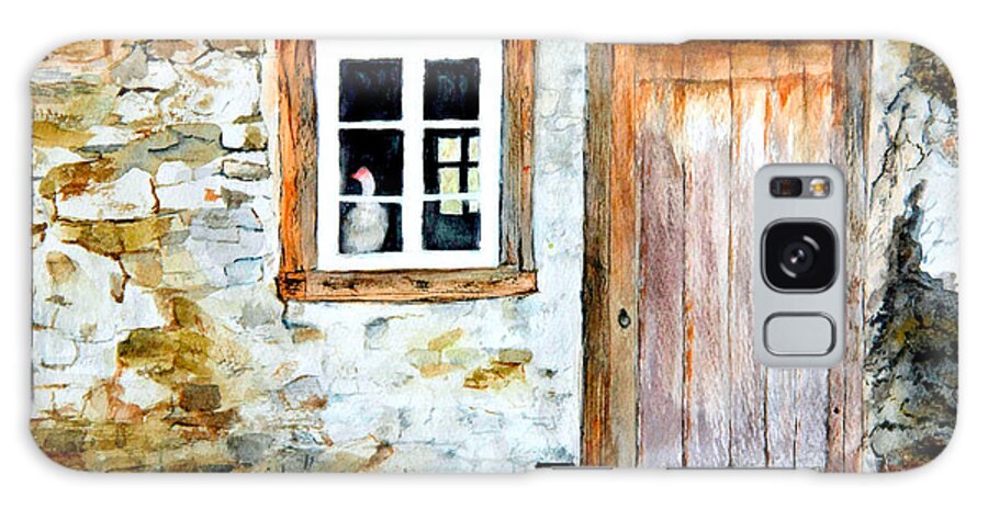 Old Farm House Galaxy S8 Case featuring the painting Old Farm House by Sher Nasser