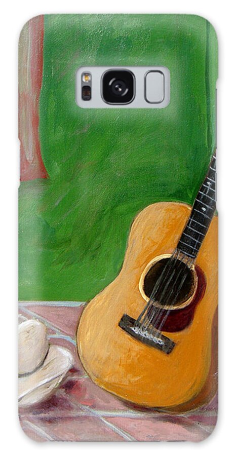Guitar Galaxy Case featuring the painting Old Friends by Laurie Morgan