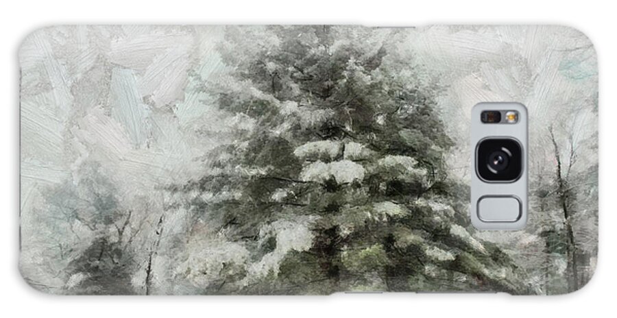 Pine Galaxy Case featuring the mixed media Old Piney by Trish Tritz
