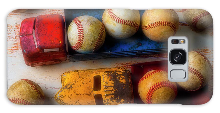Baseballs Galaxy Case featuring the photograph Old Trucks And Baseballs by Garry Gay