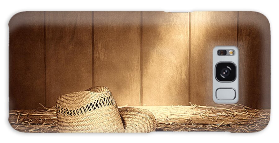 Straw Galaxy Case featuring the photograph Old West Farmer Hat by American West Legend By Olivier Le Queinec