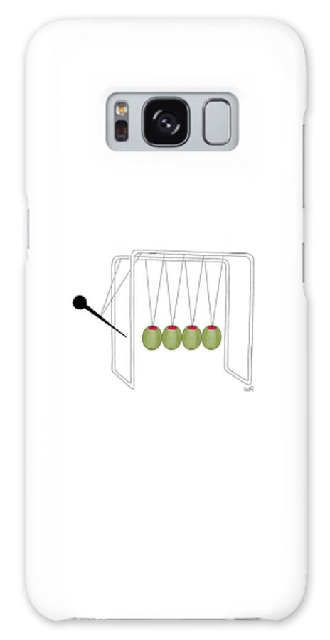 Olives And Toothpick On Newtons Cradle Galaxy Case