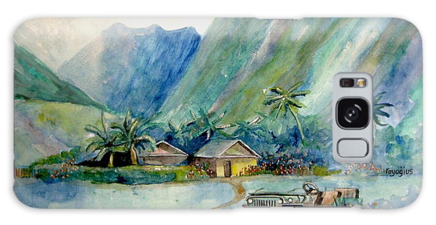 Palms Galaxy Case featuring the painting Olowalu Valley by Ray Agius